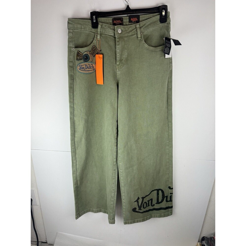 Von Dutch Women's Logo Wide-Leg Jeans Sz: 29 - Picture 6 of 9